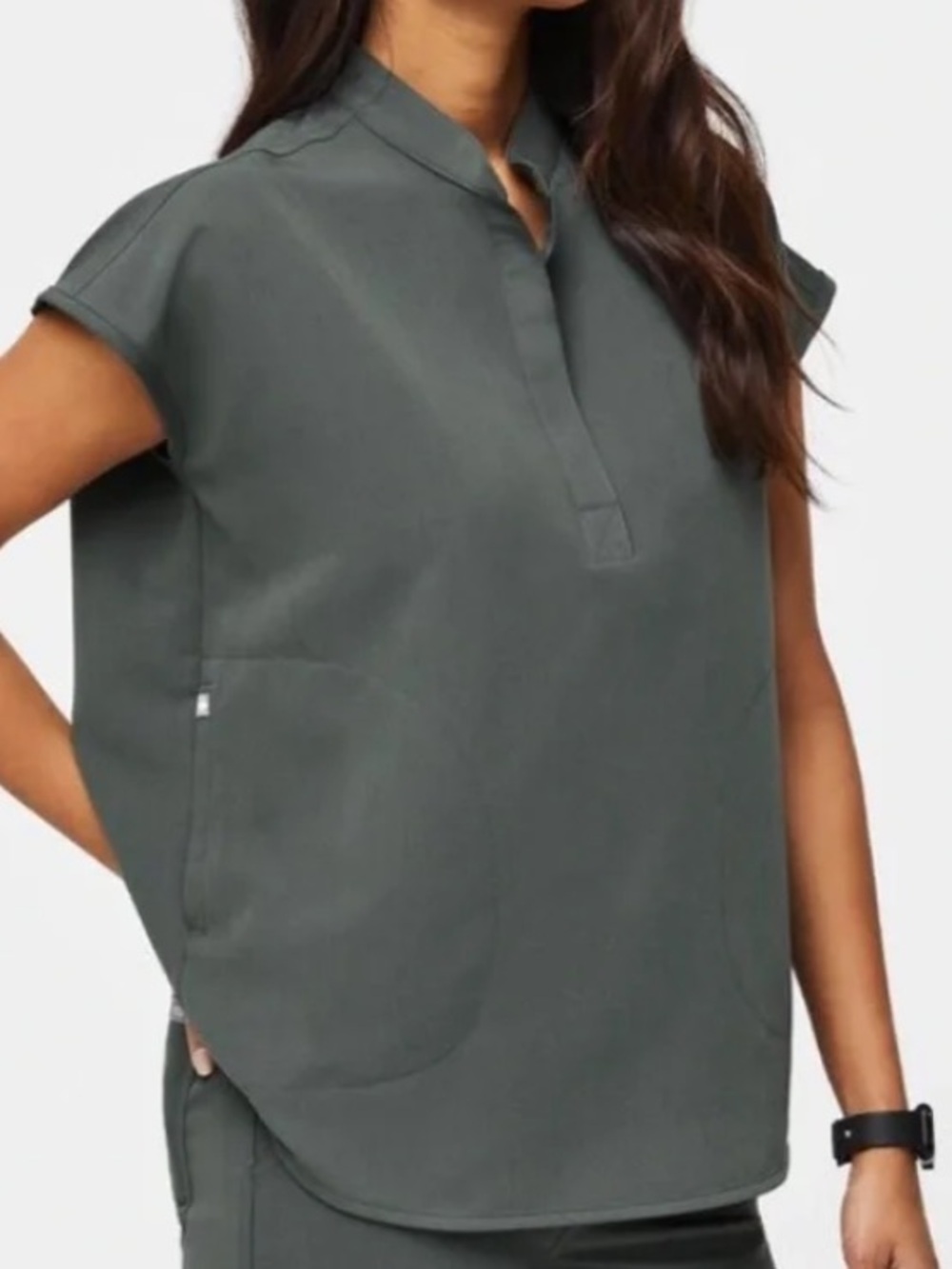 Figs Rafaela Oversized Scrub Top Bonsai Green Size S
